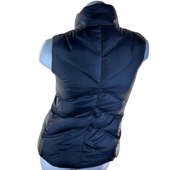 Eddie Bauer Premium 100% Goose Down Puffer Vest in Black w/2 Side Zip Pockets XS - Picture 3 of 10